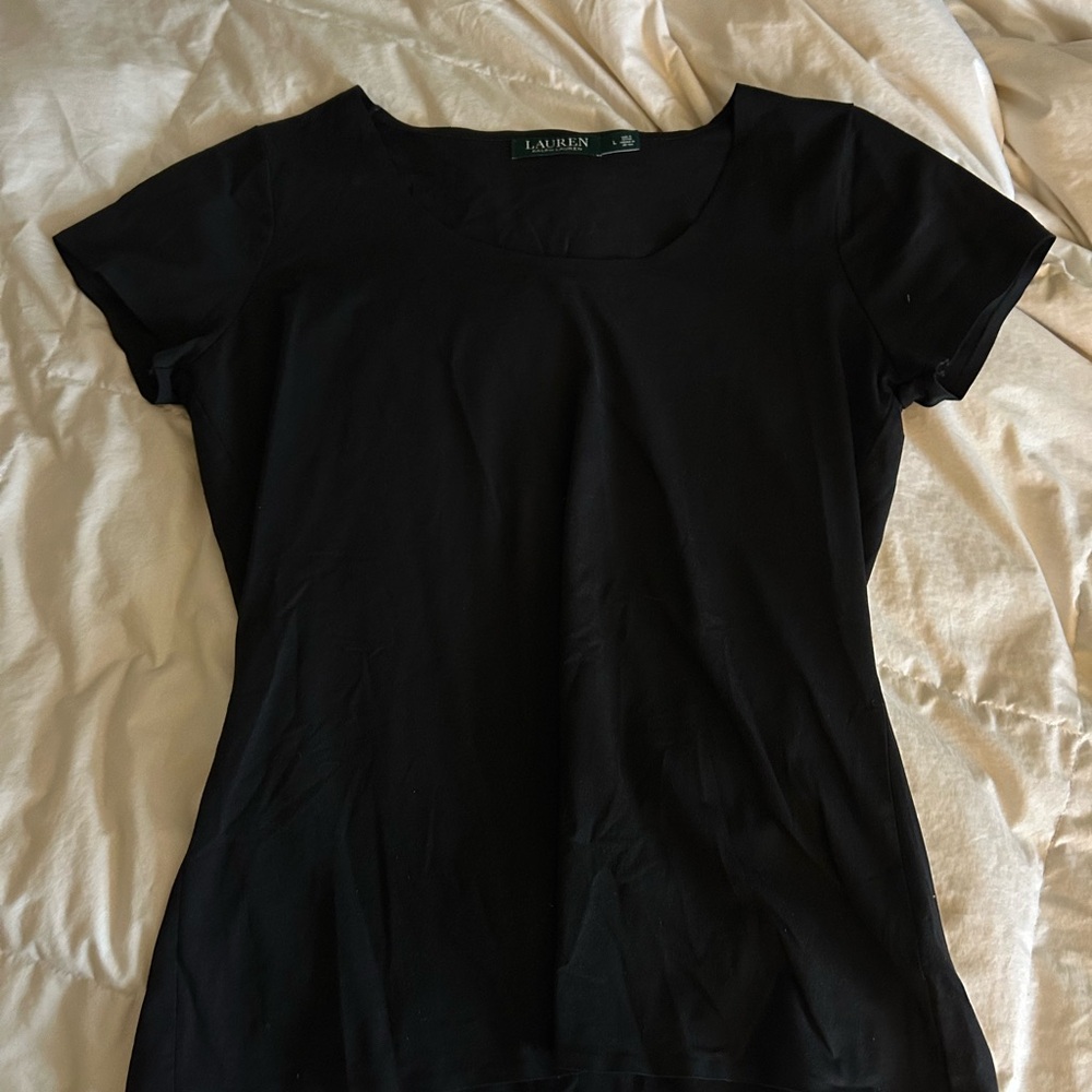 Ralph Lauren Black Fitted Short Sleeve T-Shirt